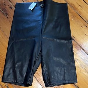 Womens Loft faux leather bike shorts